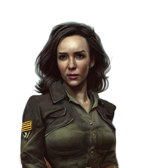 jacket, staff, face, weapon transparent PNG cut-out