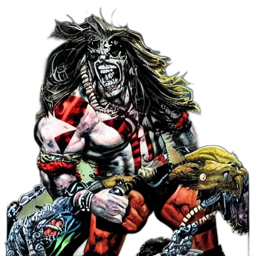 comic book art, concept art, fantasy art, thrash transparent PNG cut-out