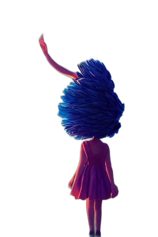 hair, dress, staff, crown transparent PNG cut-out