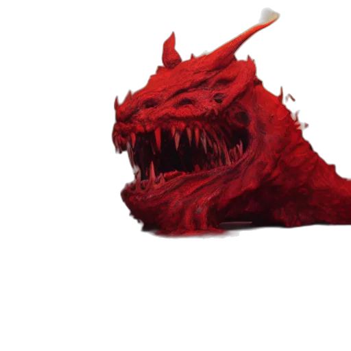 dragon, mask, creature, staff transparent PNG cut-out