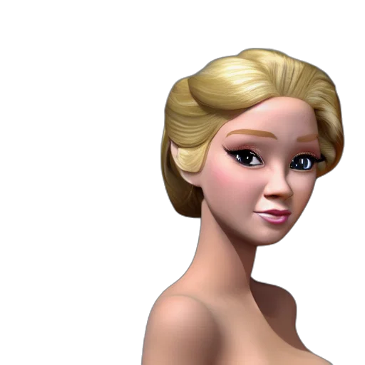 face, crown, hair, jewelry transparent PNG cut-out