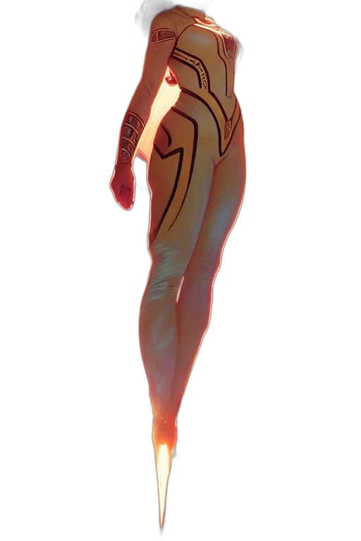 dress, robot, staff, creature transparent PNG cut-out