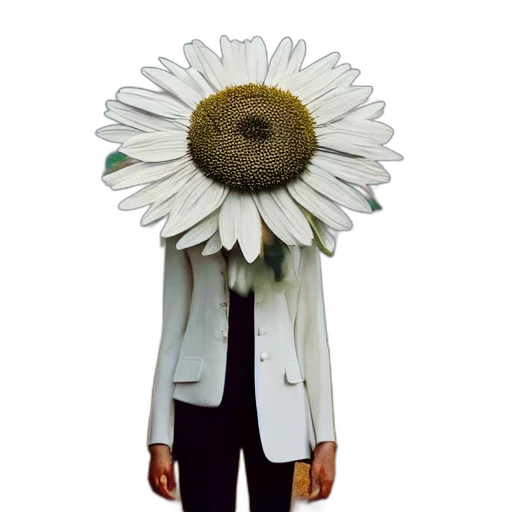 flower, jacket, mask, staff transparent PNG cut-out