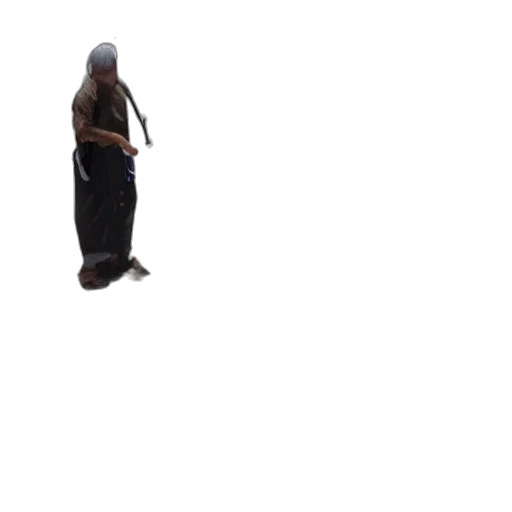 creature, sword, dress, staff transparent PNG cut-out