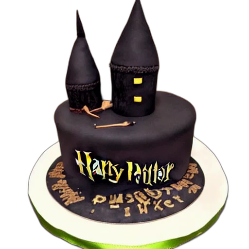 3d render, harry, potter, cake transparent PNG cut-out