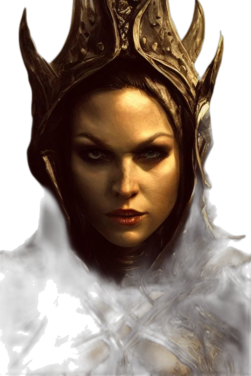 face, dragon, crown, staff transparent PNG cut-out
