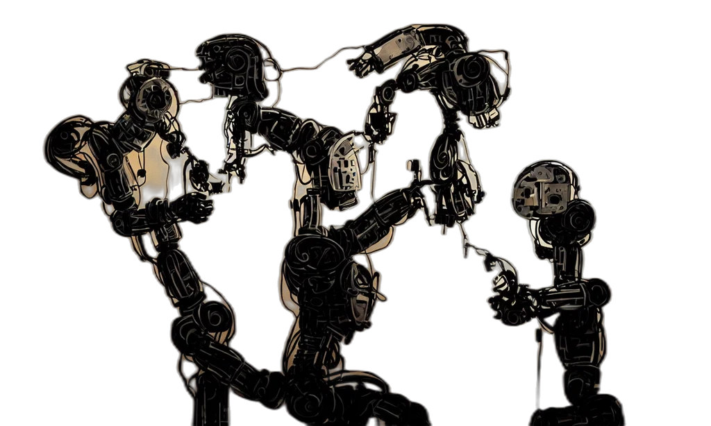robot, concept art, cyberpunk, comic book art transparent PNG cut-out