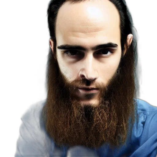 hair, face, staff, hat transparent PNG cut-out