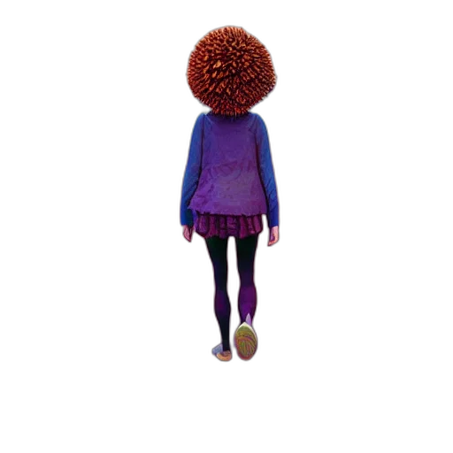 jacket, dress, hair, hat transparent PNG cut-out
