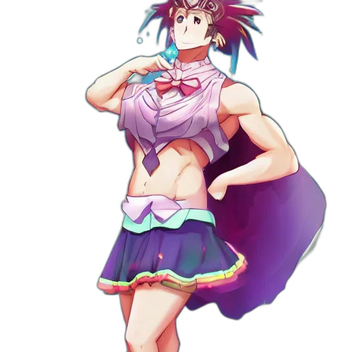 dress, staff, weapon, anime transparent PNG cut-out