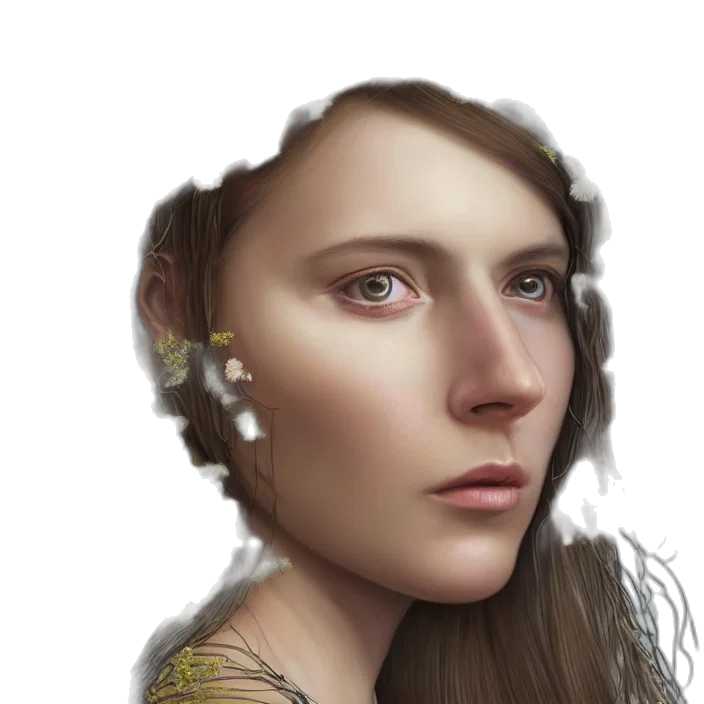 crown, face, jewelry, fantasy art transparent PNG cut-out