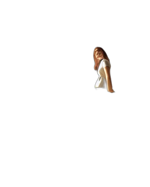 hair, dress, staff, shoes transparent PNG cut-out