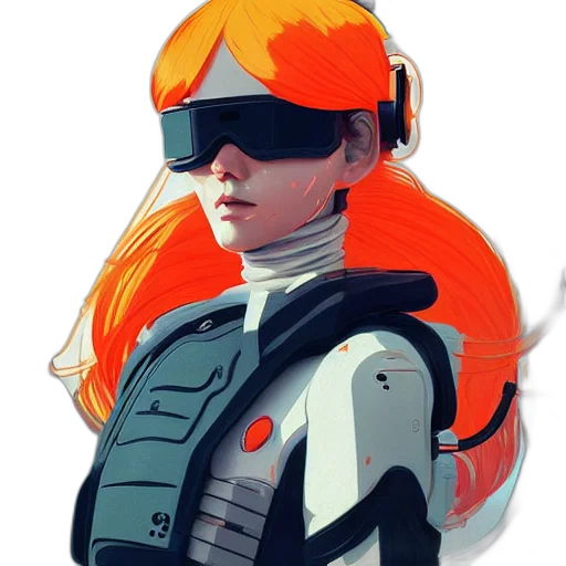 robot, jacket, mask, concept art transparent PNG cut-out