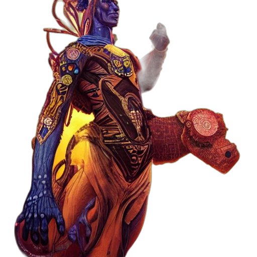 staff, mask, dragon, creature transparent PNG cut-out