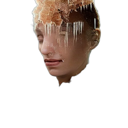 face, mask, hair, creature transparent PNG cut-out