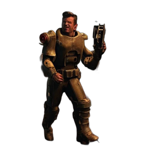 weapon, robot, staff, jacket transparent PNG cut-out