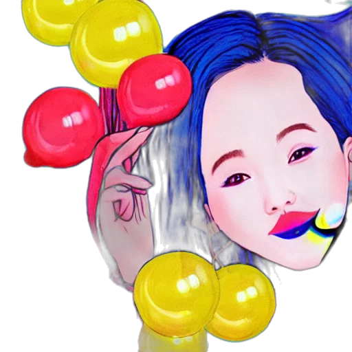 face, cartoon, watercolor, photorealistic transparent PNG cut-out