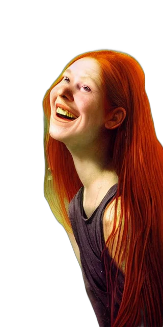 hair, face, staff, dragon transparent PNG cut-out