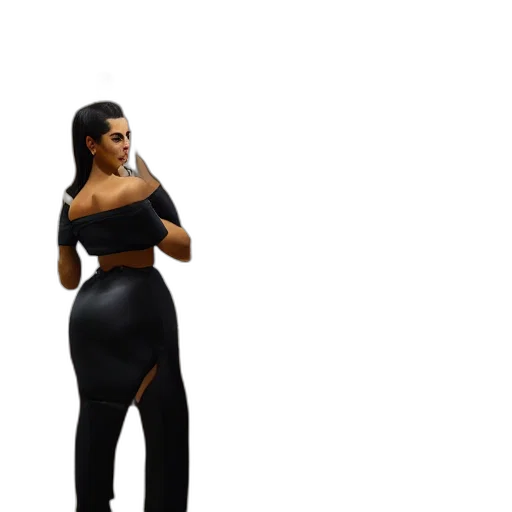 dress, 3d render, concept art, cartoon transparent PNG cut-out