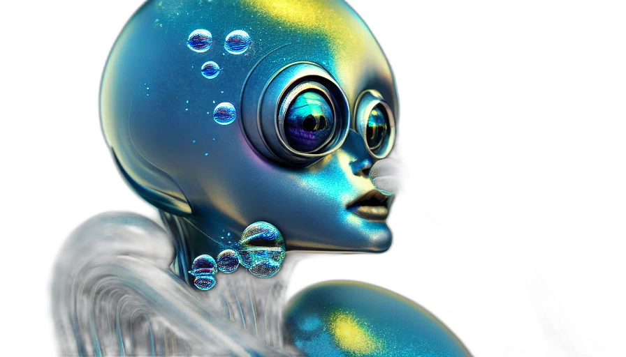 robot, creature, mask, face transparent PNG cut-out