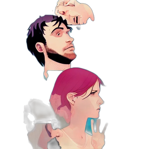 face, concept art, pixel art, comic book art transparent PNG cut-out