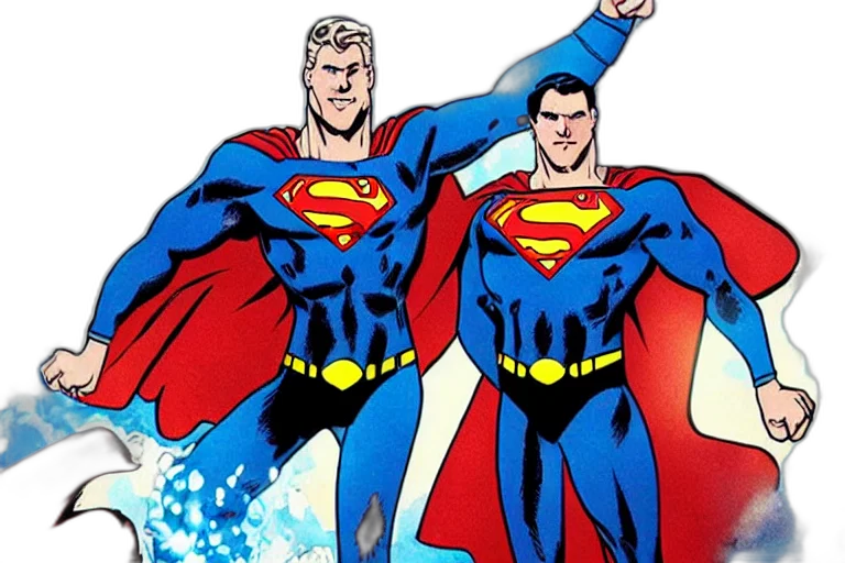 comic book art, concept art, superhero, squad transparent PNG cut-out