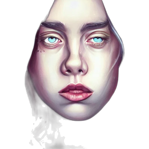 face, mask, robot, creature transparent PNG cut-out