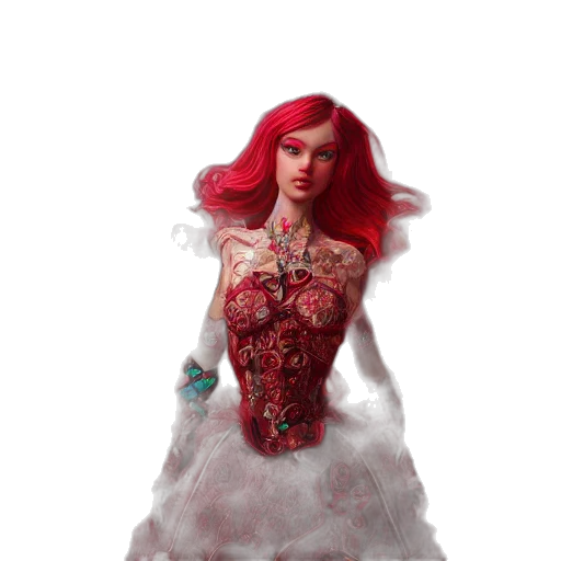 dress, concept art, 3d render, fantasy art transparent PNG cut-out