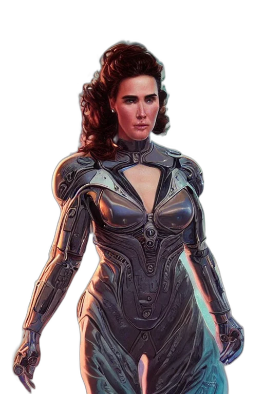dress, robot, concept art, comic book art transparent PNG cut-out
