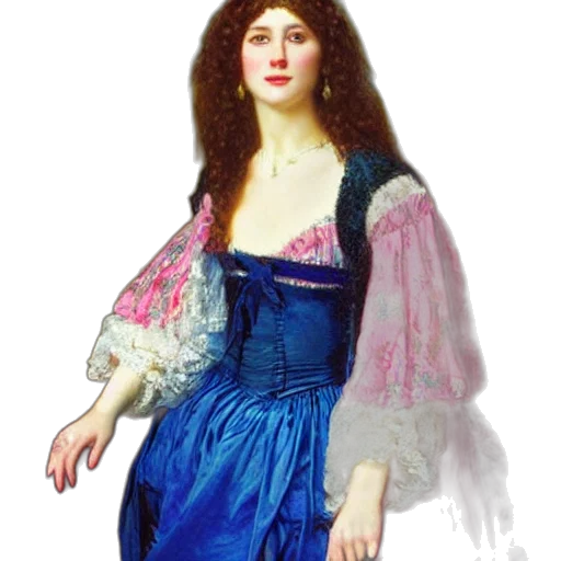 dress, jewelry, face, staff transparent PNG cut-out