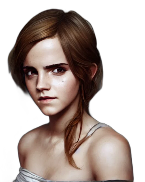 face, dress, hair, photorealistic transparent PNG cut-out
