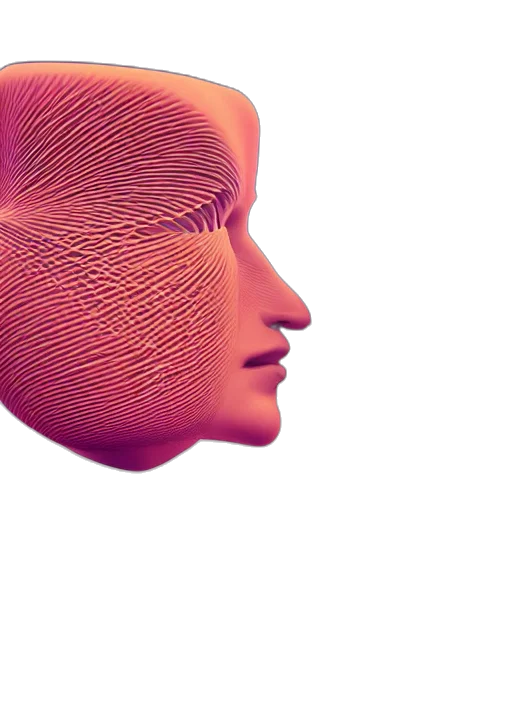 face, mask, robot, hair transparent PNG cut-out