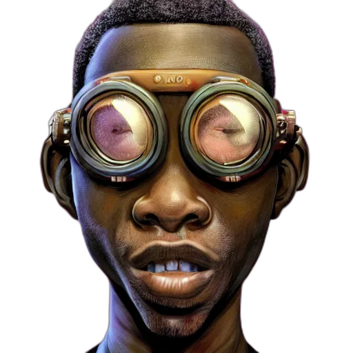 face, mask, staff, robot transparent PNG cut-out