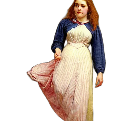 dress, jacket, face, staff transparent PNG cut-out