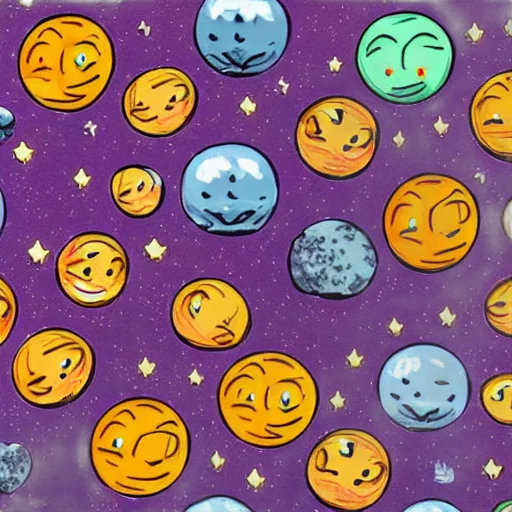 outer space, night, pastel, colorful transparent PNG cut-out