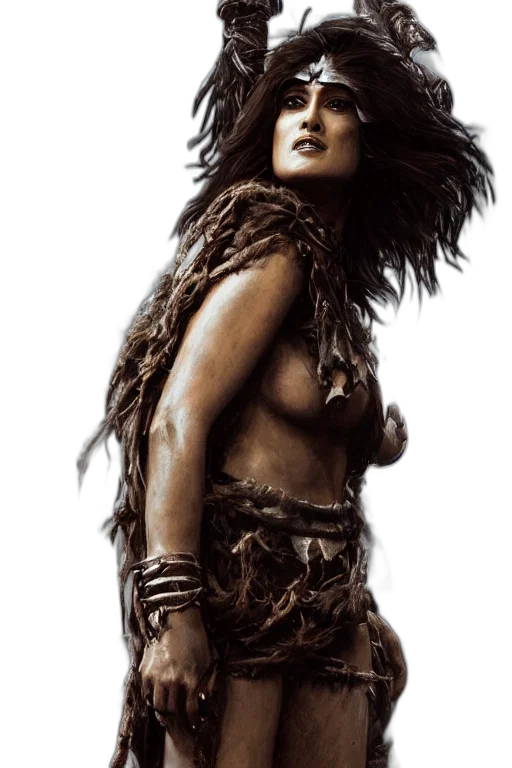 hair, jewelry, staff, dress transparent PNG cut-out