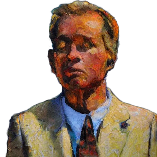 face, staff, jacket, oil painting transparent PNG cut-out
