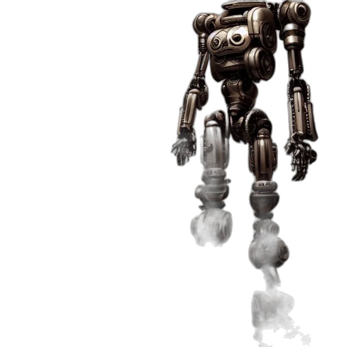 robot, weapon, staff, creature transparent PNG cut-out