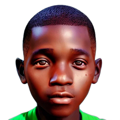 face, animal, photorealistic, 3d render transparent PNG cut-out