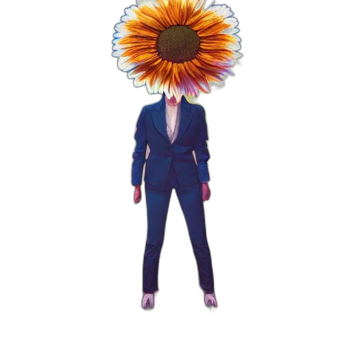 flower, umbrella, jacket, staff transparent PNG cut-out