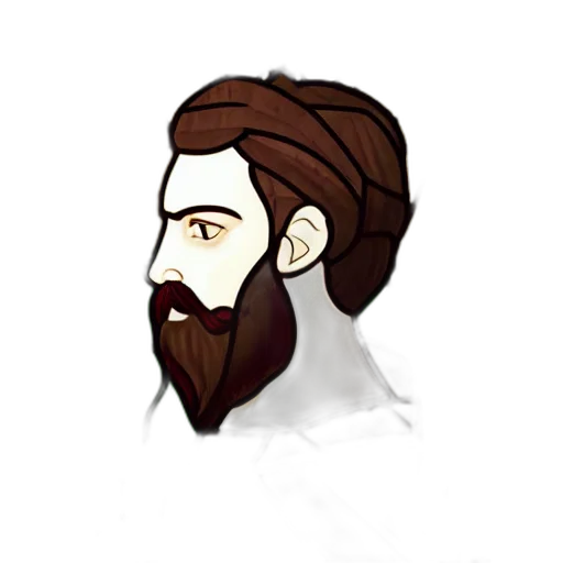 face, staff, hair, pixel art transparent PNG cut-out