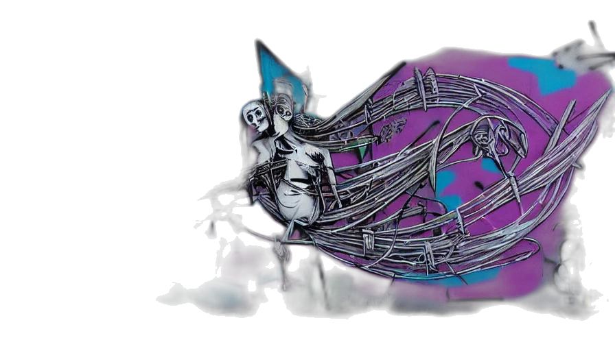 jewelry, concept art, cyberpunk, comic book art transparent PNG cut-out