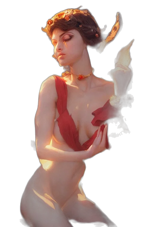 dress, staff, crown, weapon transparent PNG cut-out