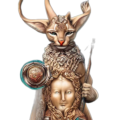 jewelry, staff, mask, fantasy art transparent PNG cut-out