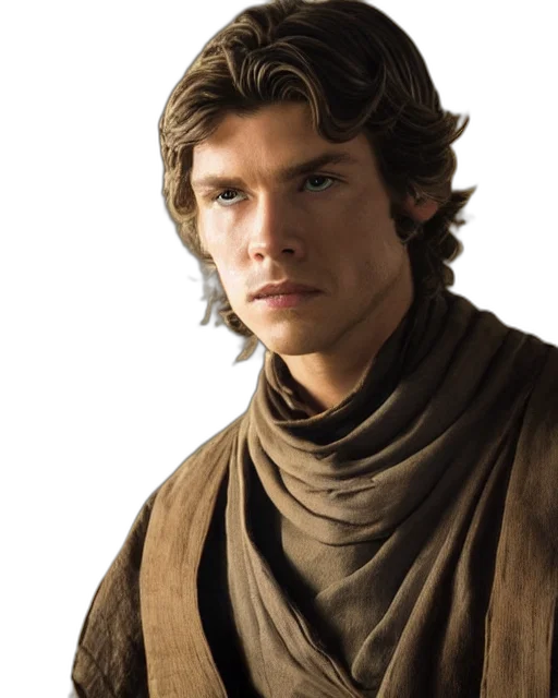 face, staff, hair, sword transparent PNG cut-out