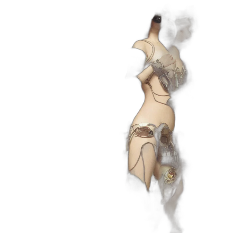 dress, dragon, mask, staff transparent PNG cut-out