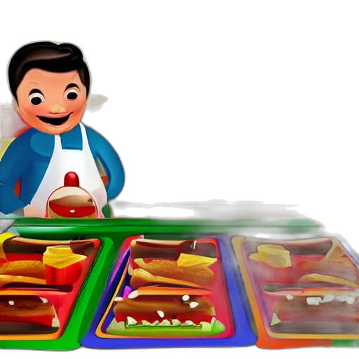 food, 3d render, concept art, game transparent PNG cut-out