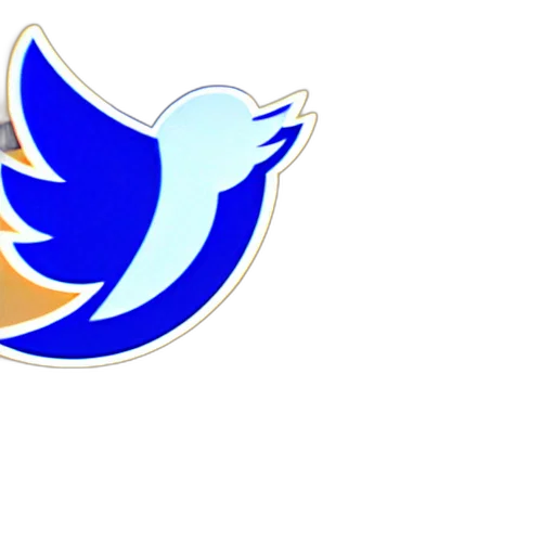 blue, colorful, new, twitter transparent PNG cut-out