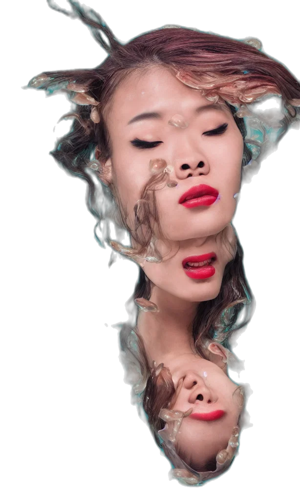 face, hair, jewelry, mask transparent PNG cut-out