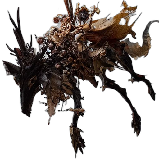 dragon, weapon, staff, crown transparent PNG cut-out